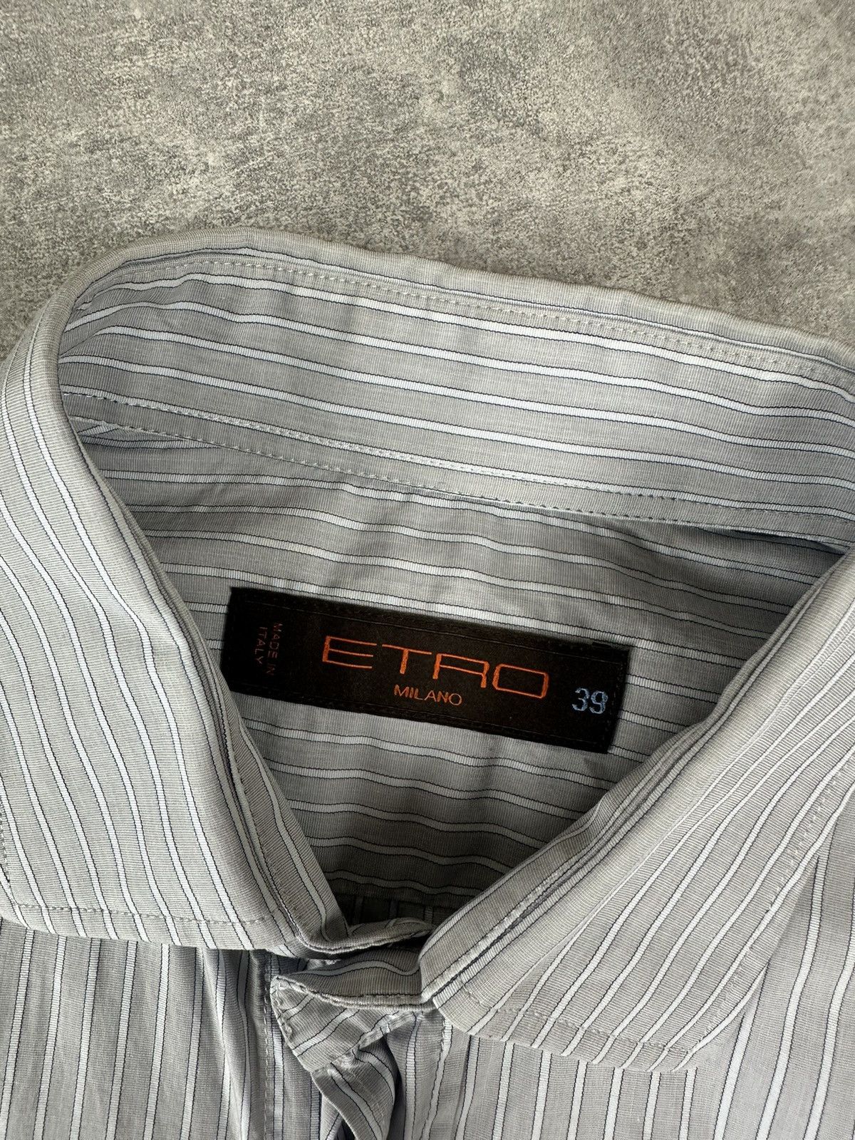Etro Etro Mens Luxury Vintage Striped Shirt Button Up Size US L / EU 52-54 / 3 - 6 Thumbnail