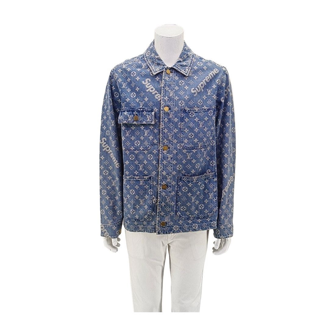 Louis Vuitton Louis Vuitton x Supreme Monogram Denim Jacket 50 Size US M / EU 48-50 / 2 - 1 Thumbnail
