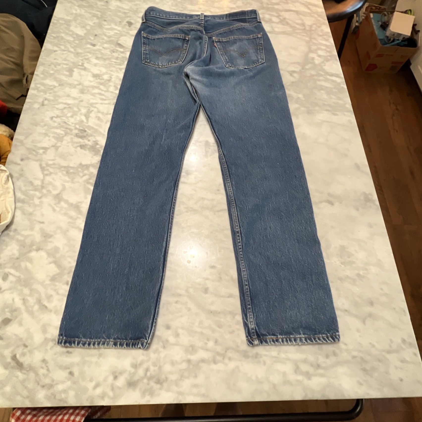 VINTAGE Levi's 501 Jeans Denim W34 L32 Blue 90s Mid Rise Mens