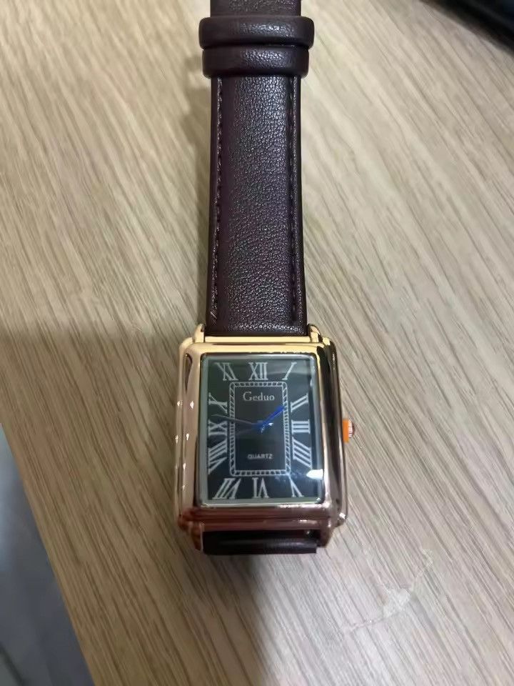 Japanese Brand Classic Roman Dial Quart Watch– Leather Strap Size ONE SIZE - 1 Thumbnail