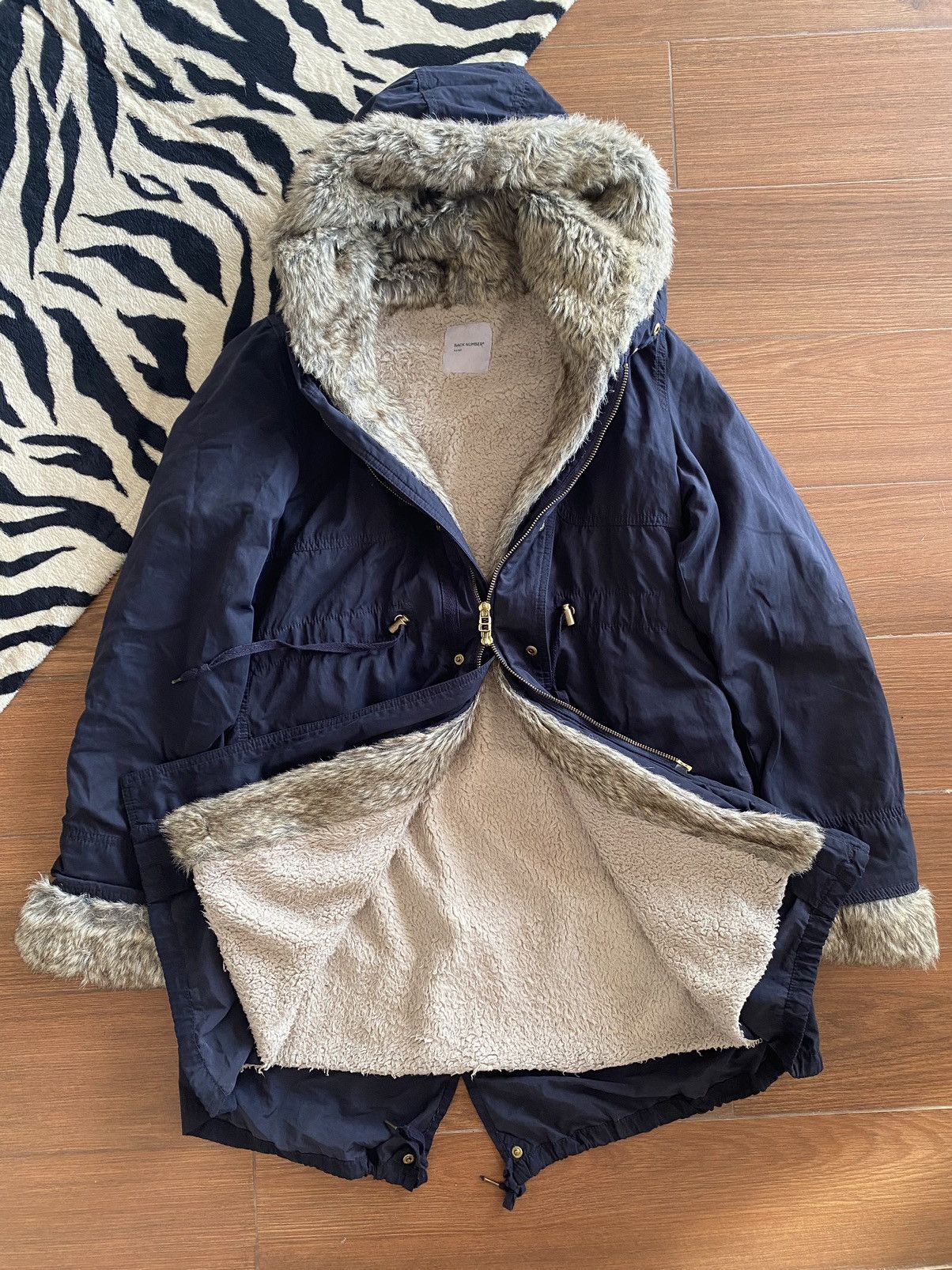 If Six Was Nine × Japanese Brand × Le Grande Bleu (L.G.B.) Back number fur jacket puffer IfSixWasNine L.G.B Style Size US L / EU 52-54 / 3 - 1 Thumbnail