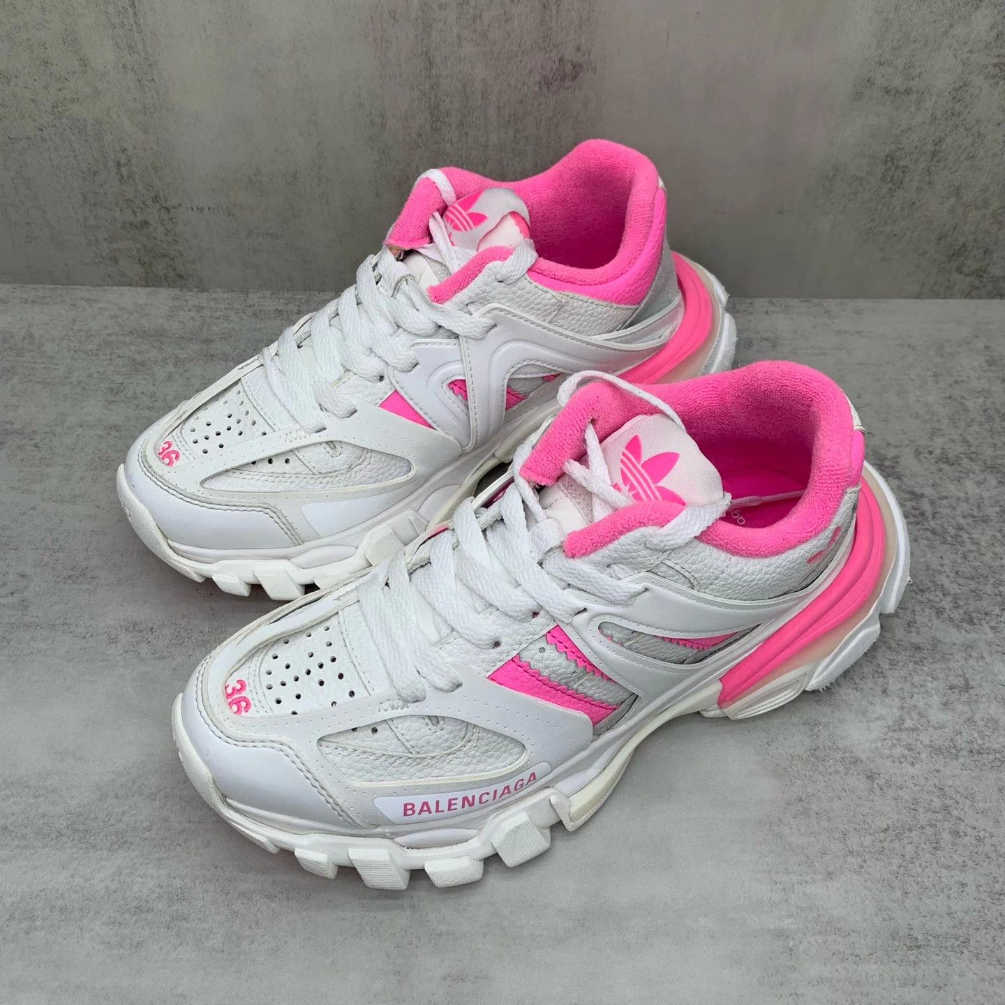 Balenciaga Balenciaga Track x Adidas White/Pink 36 98New LX1261 Size US 5.5 / IT 35.5 - 1 Thumbnail