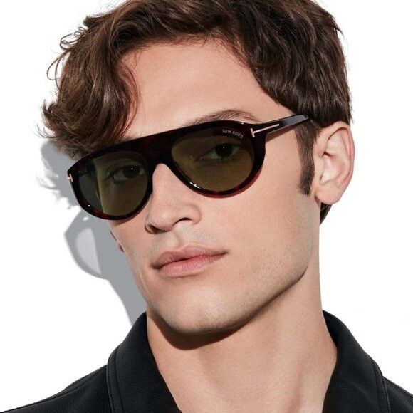 Tom Ford NEW TOM FORD SUNGLASSES EDWARD-02 TF1002 01J BLACK UNISEX EY Size ONE SIZE - 2 Thumbnail