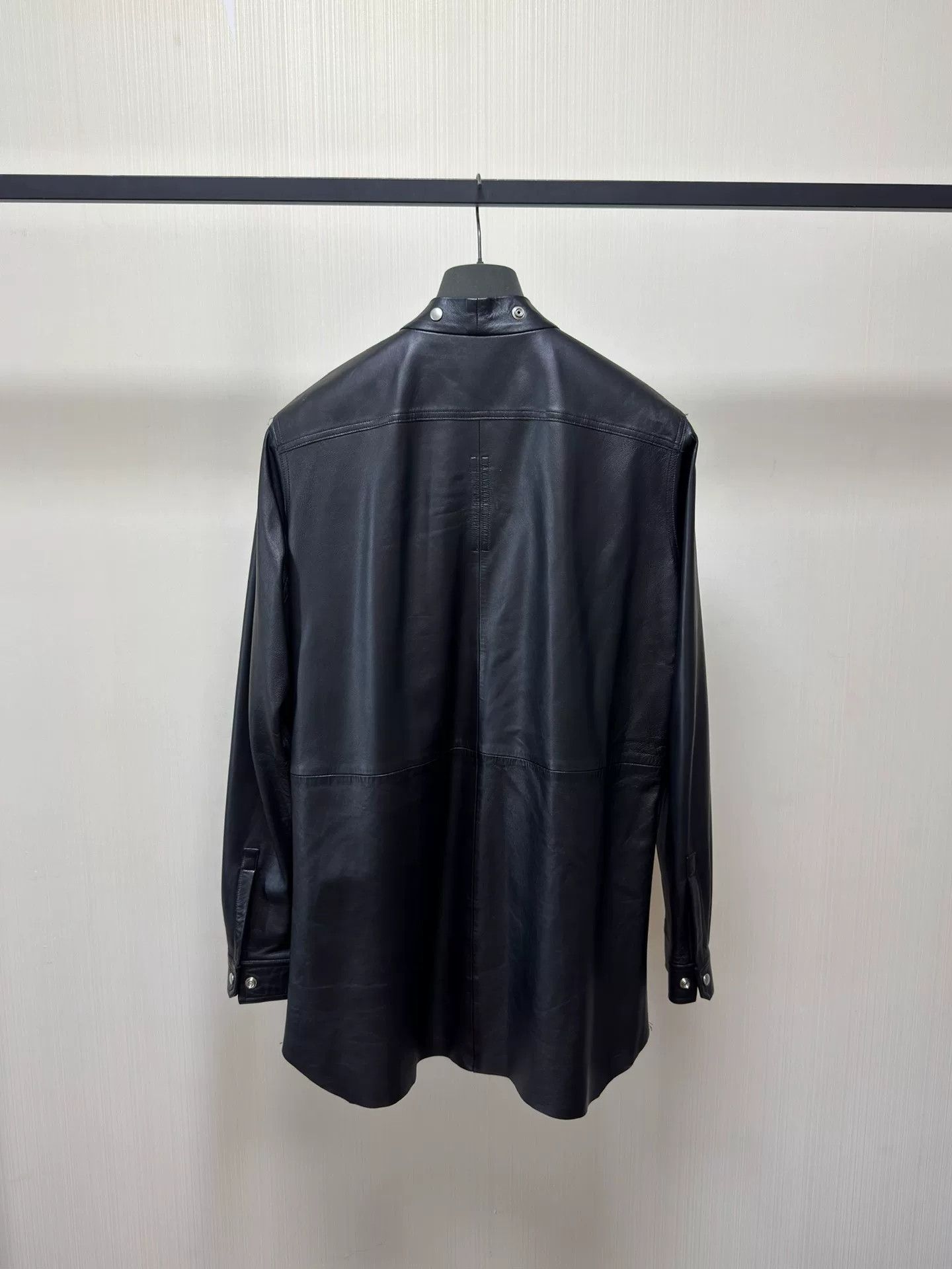 Rick Owens Rick Owens 22SS Larry Leather Shirt Size US M / EU 48-50 / 2 - 2 Thumbnail