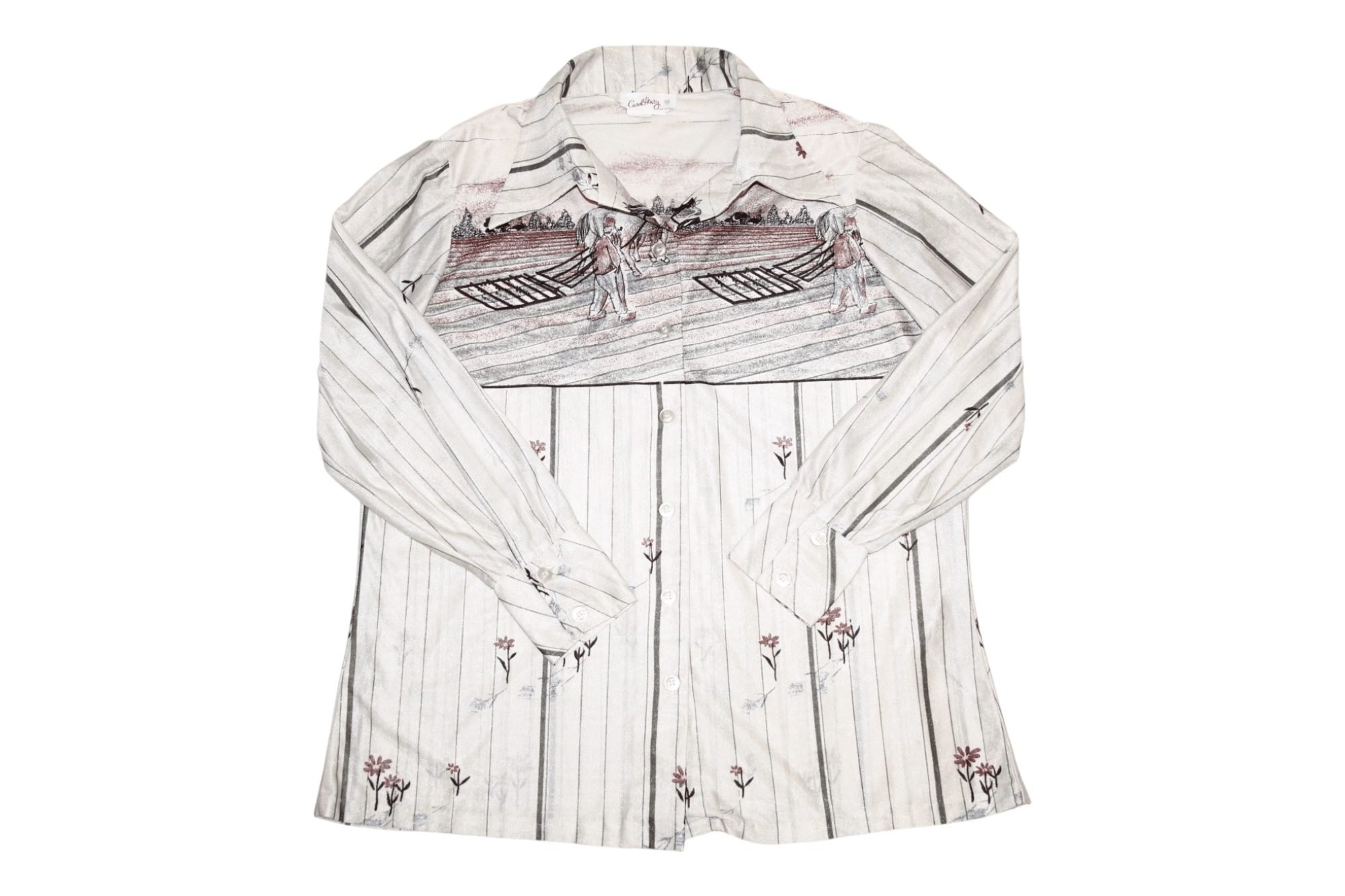 Vintage 70's Vtg Carol Henry Union Made Polyester Retro Blouse Shirt Size M / US 6-8 / IT 42-44 - 1 Thumbnail