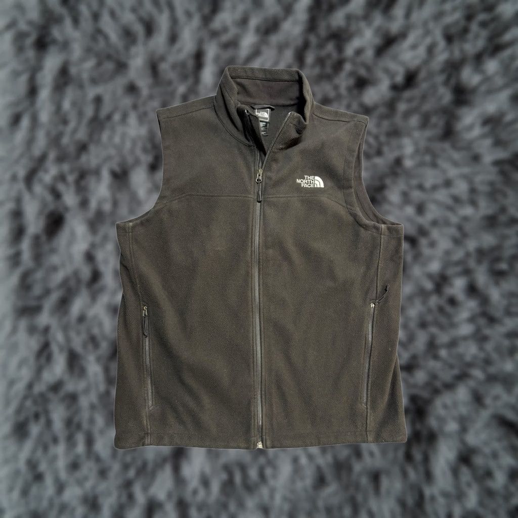 The North Face The North Face Vest Mens Large Black Fleece Full Zip Outdoors Layer Hike Size US L / EU 52-54 / 3 - 1 Thumbnail