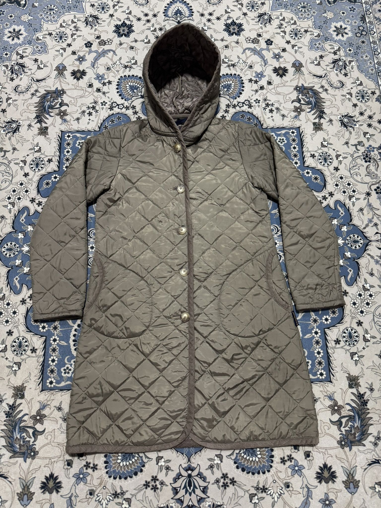 Lavenham Quilted Long Coat Jacket