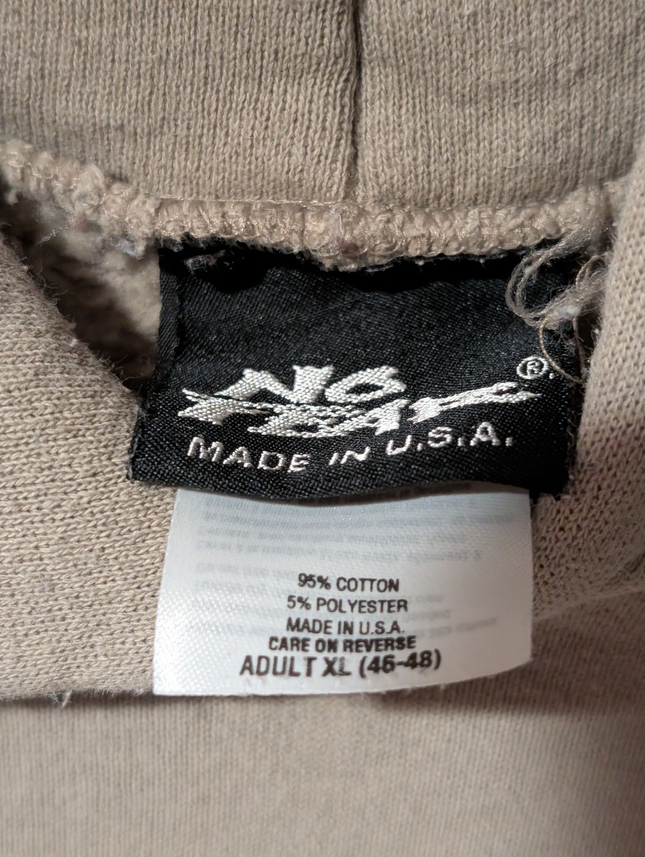No Fear Vintage 90s No Fear Eyes Embroidered Pullover Hoodie Tan XL Size US XL / EU 56 / 4 - 3 Thumbnail