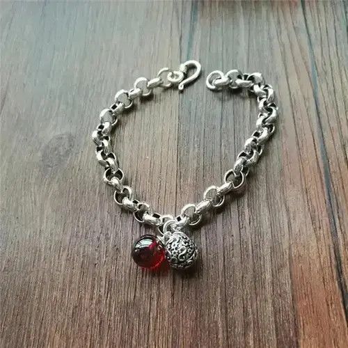 Other Red Stone Bead Hollow Bell bracelets Size ONE SIZE - 2 Thumbnail