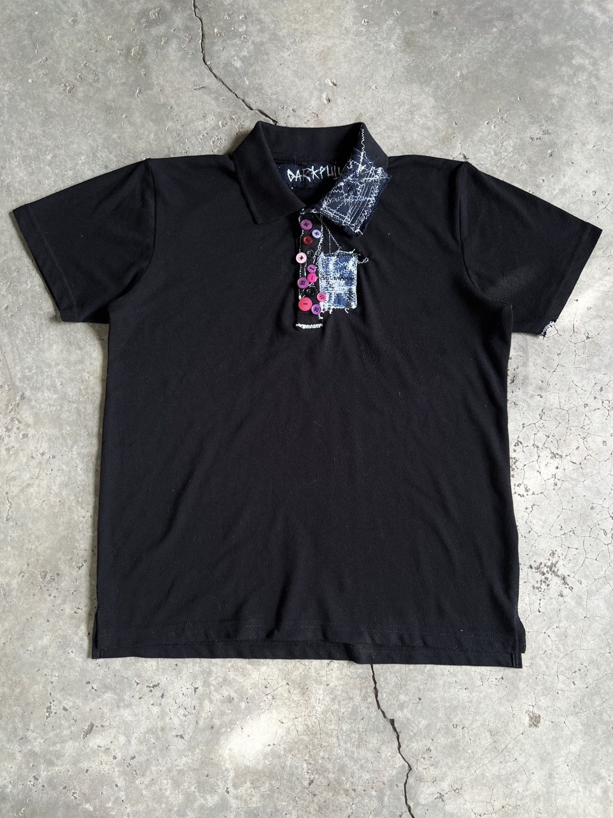 Japanese Brand Darkpull Multiple Buttons Polo Tshirt Size US M / EU 48-50 / 2 - 2 Thumbnail