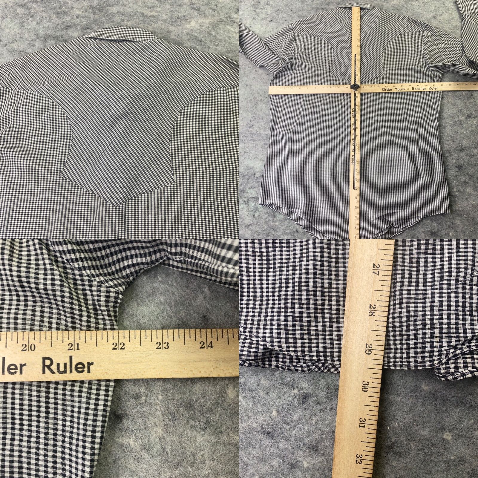 Vintage VINTAGE Campus Shirt Mens L Grey Check Gingham Western Casual Button-Up Size US L / EU 52-54 / 3 - 9 Thumbnail
