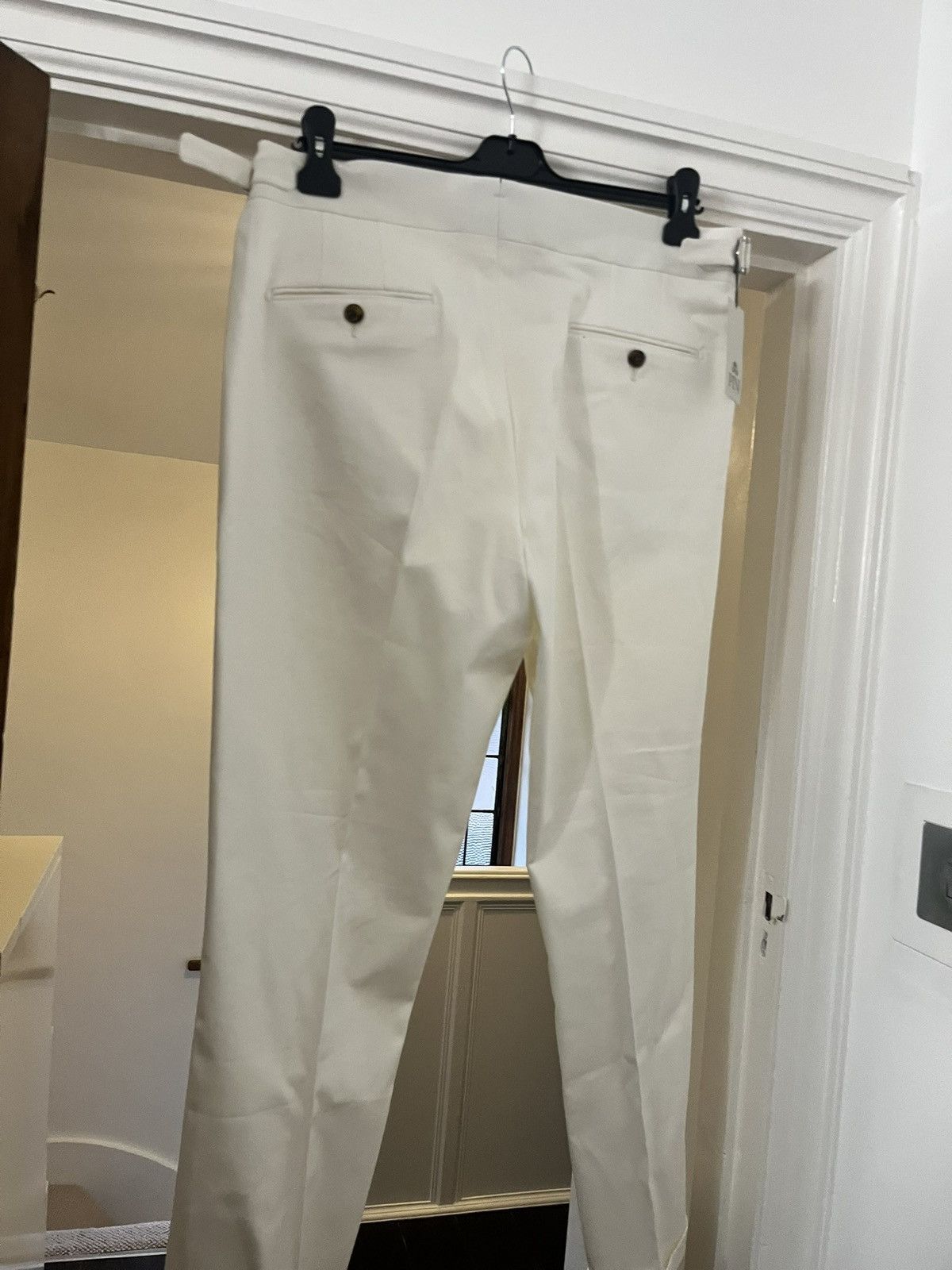 Other Pini Parma white cotton trousers w34 Size 40R - 5 Thumbnail