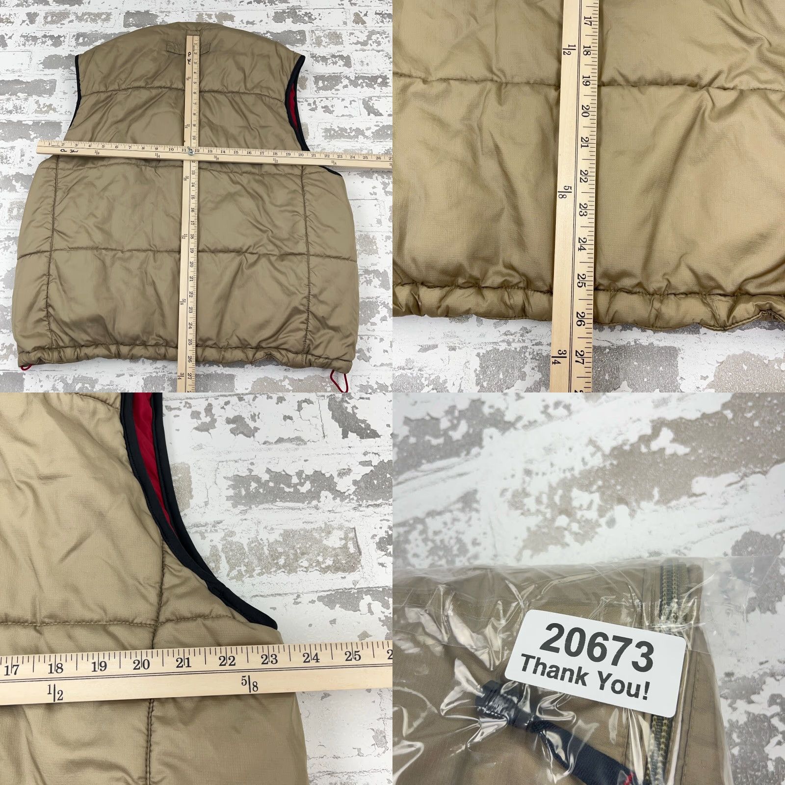 Eddie Bauer Eddie Bauer Vest Men Large Tan Brown Puffer Jacket Coat EBteck Tech Full Zip * Size US L / EU 52-54 / 3 - 8 Thumbnail