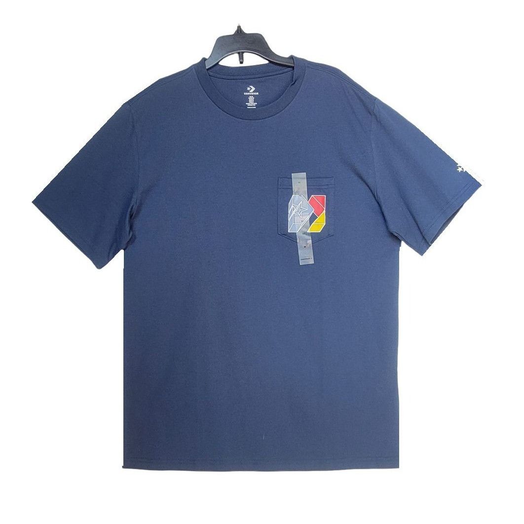 Converse New Sz M Men's T-Shirt Converse Blue Chest Logo Basic Tee So Size US M / EU 48-50 / 2 - 1 Thumbnail