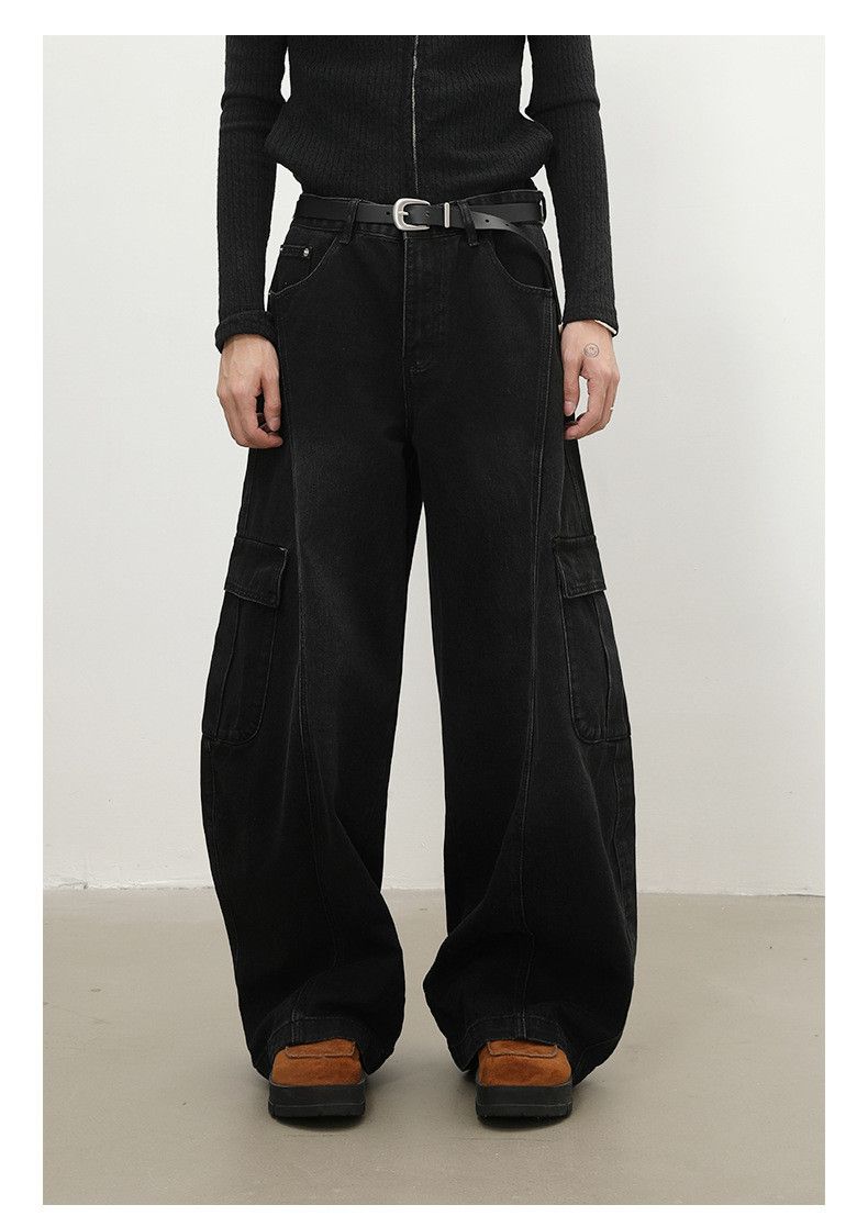 Japanese Brand Japanese retro men's wide-leg baggy cargo jeans Size US 32 / EU 48 - 1 Thumbnail