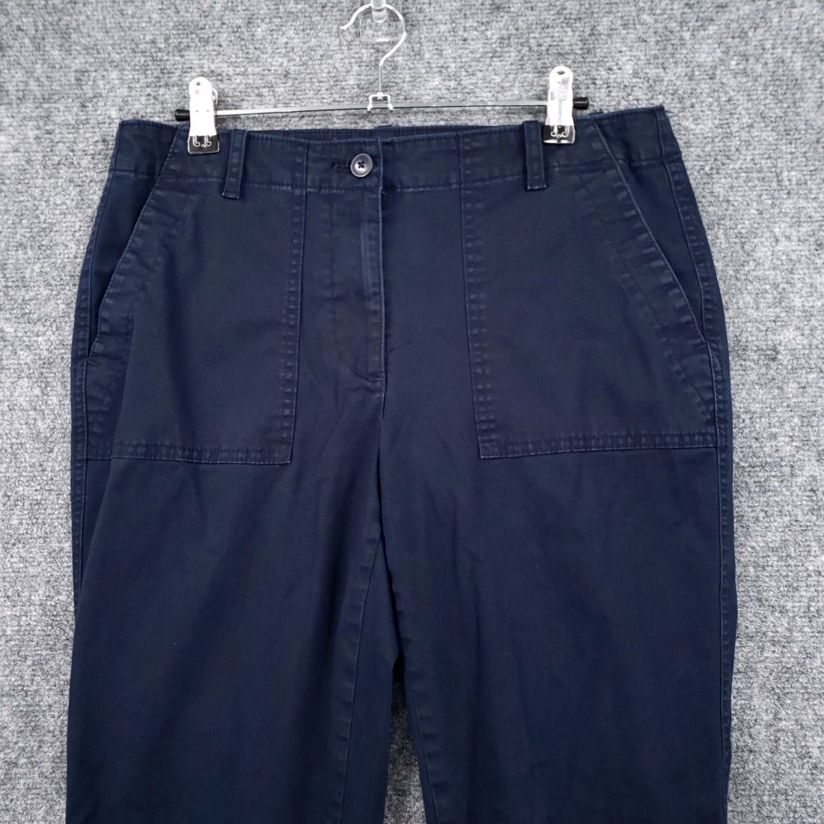 Talbots Talbots Pants Womens Blue Slim Fit Mid Rise Straight Leg Stretch Utility Ankle Size 6 Size 28" / US 6 / IT 42 - 3 Thumbnail