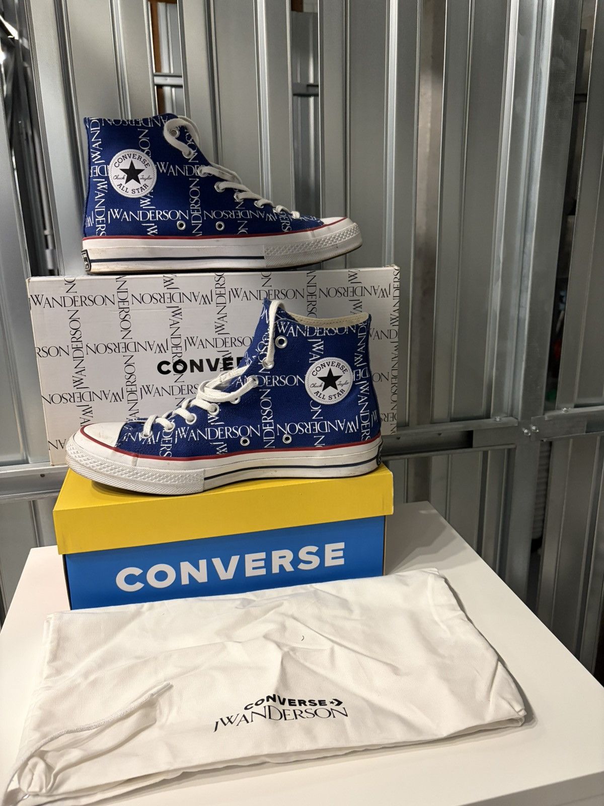 Converse × JW Anderson Converse Chuck Taylor All-Star Hi JW Anderson Print Blue Size US 9 / EU 42 - 4 Thumbnail