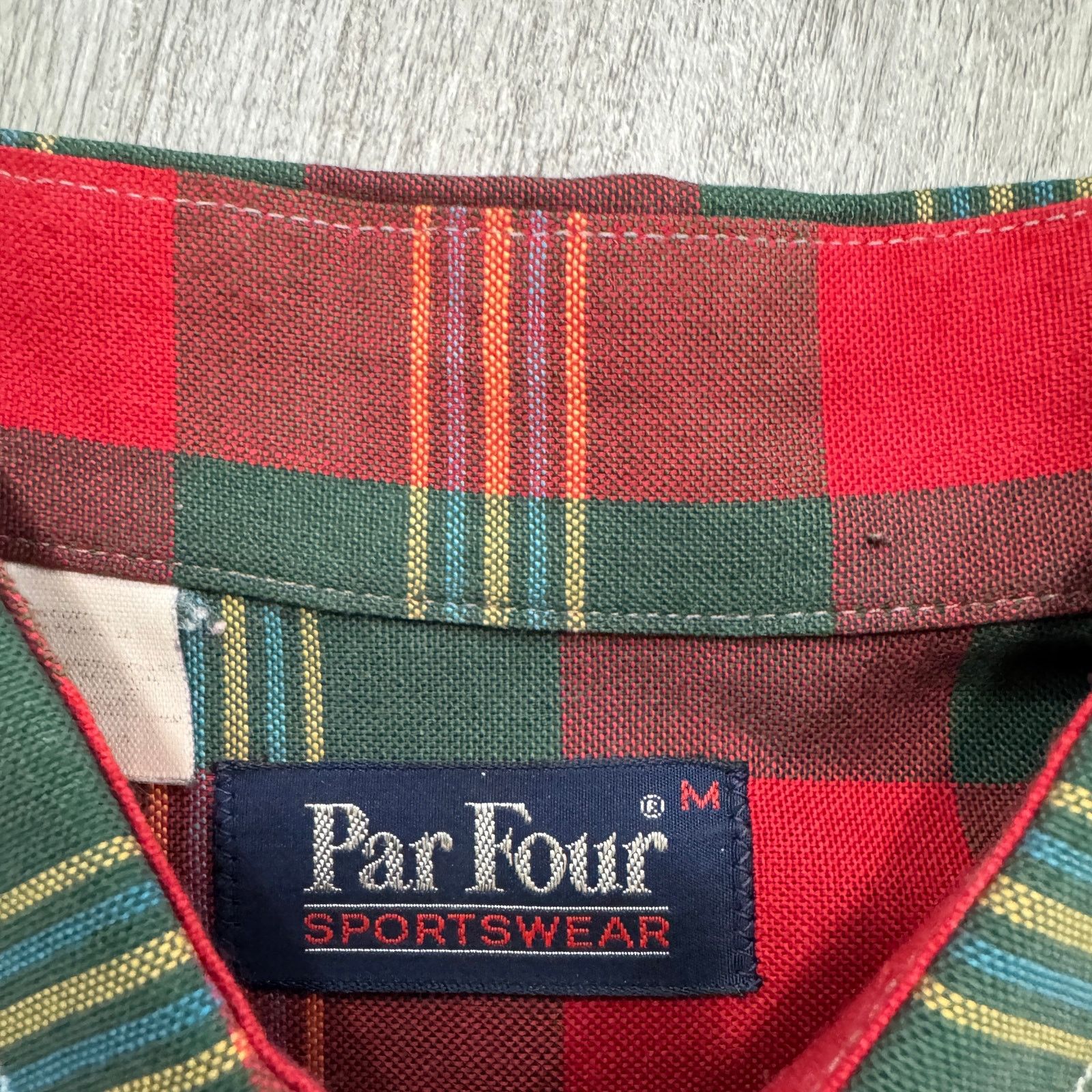 Vintage Vintage Par Four Button Shirt Medium Red Green Plaid 80s Size US M / EU 48-50 / 2 - 4 Thumbnail