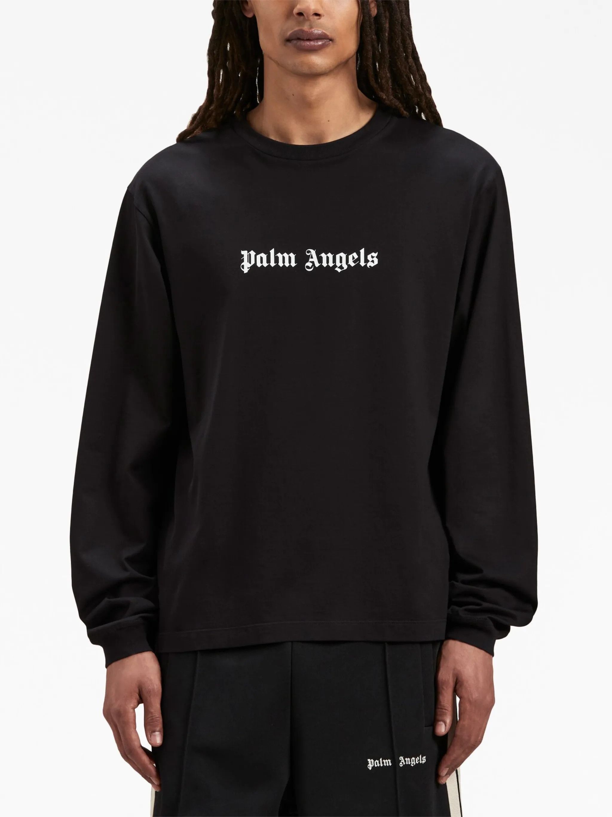 Palm Angels o1gr1nt0425 Classic Logo Slim Long Sleeve T-Shirt in Black Size US XS / EU 42 / 0 - 3 Thumbnail