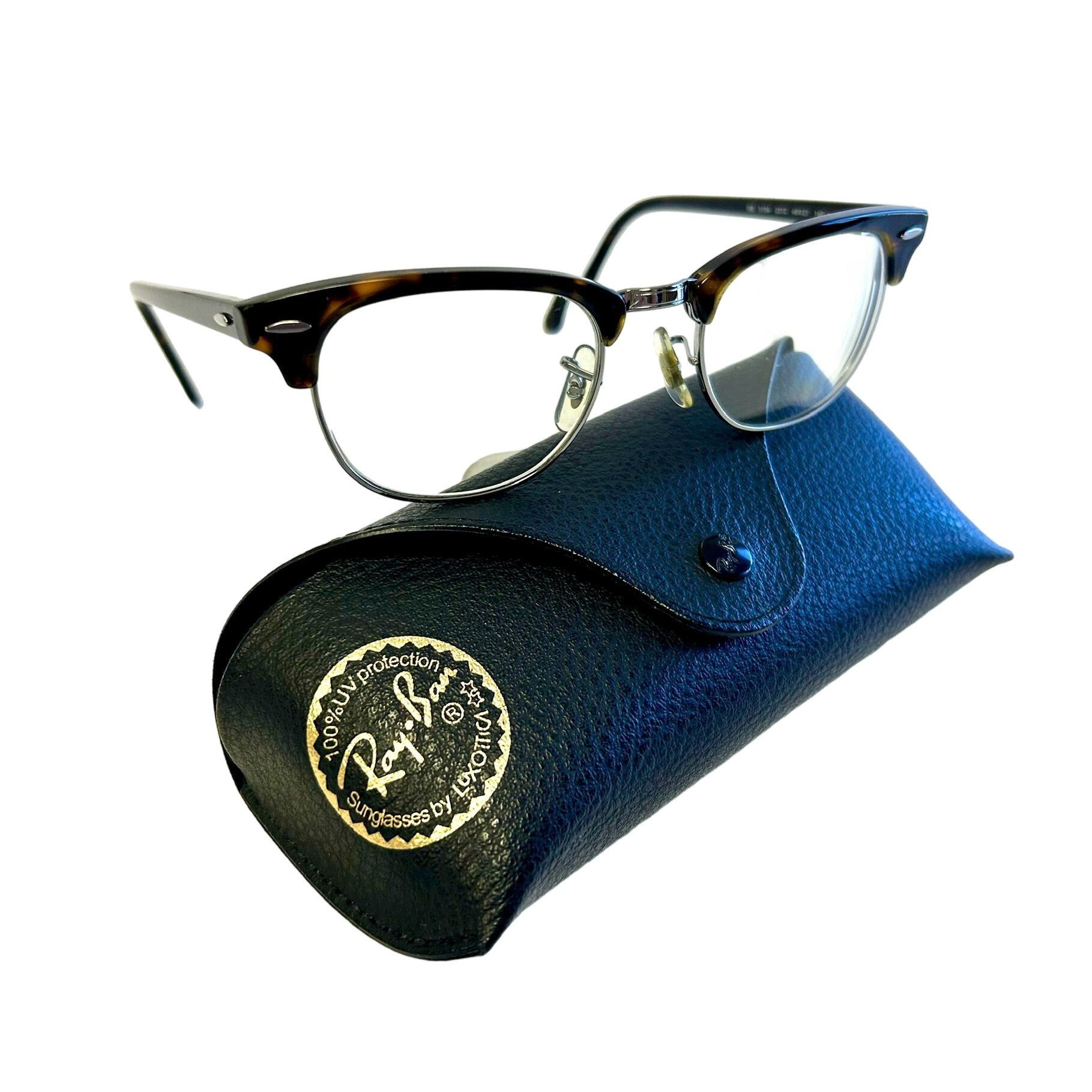image of Rayban Ray Ban 5154 Clubmaster Frames 2012 Dark Havana Gunmetal in Polished Dark Havana, Men's