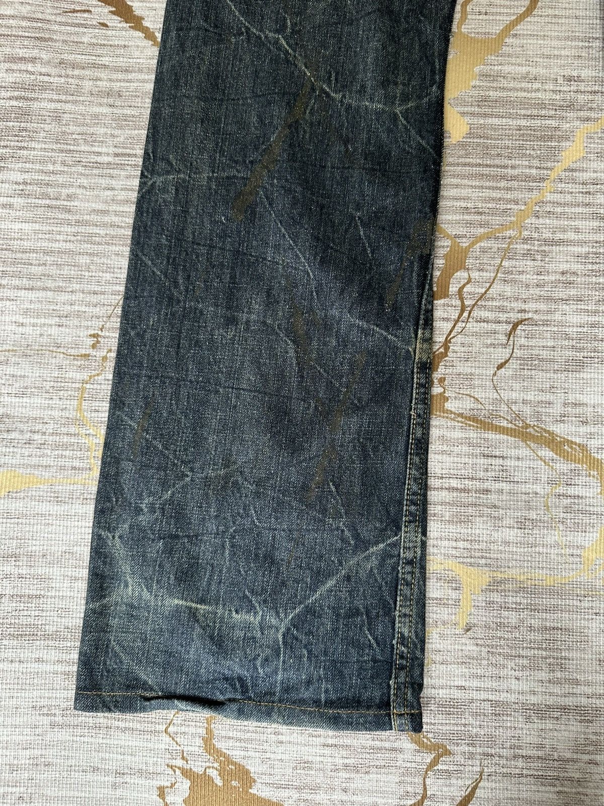 Japanese Brand FLARE Japanese Brand Distressed Claw Marks Design Denim Size US 33 - 13 Thumbnail