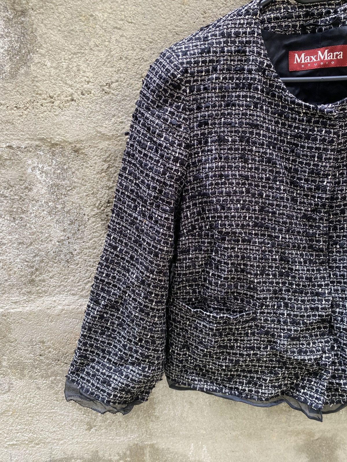 Max Mara Max Mara Studio braided gray Blazer Luxury style Size M / US 6-8 / IT 42-44 - 2 Thumbnail