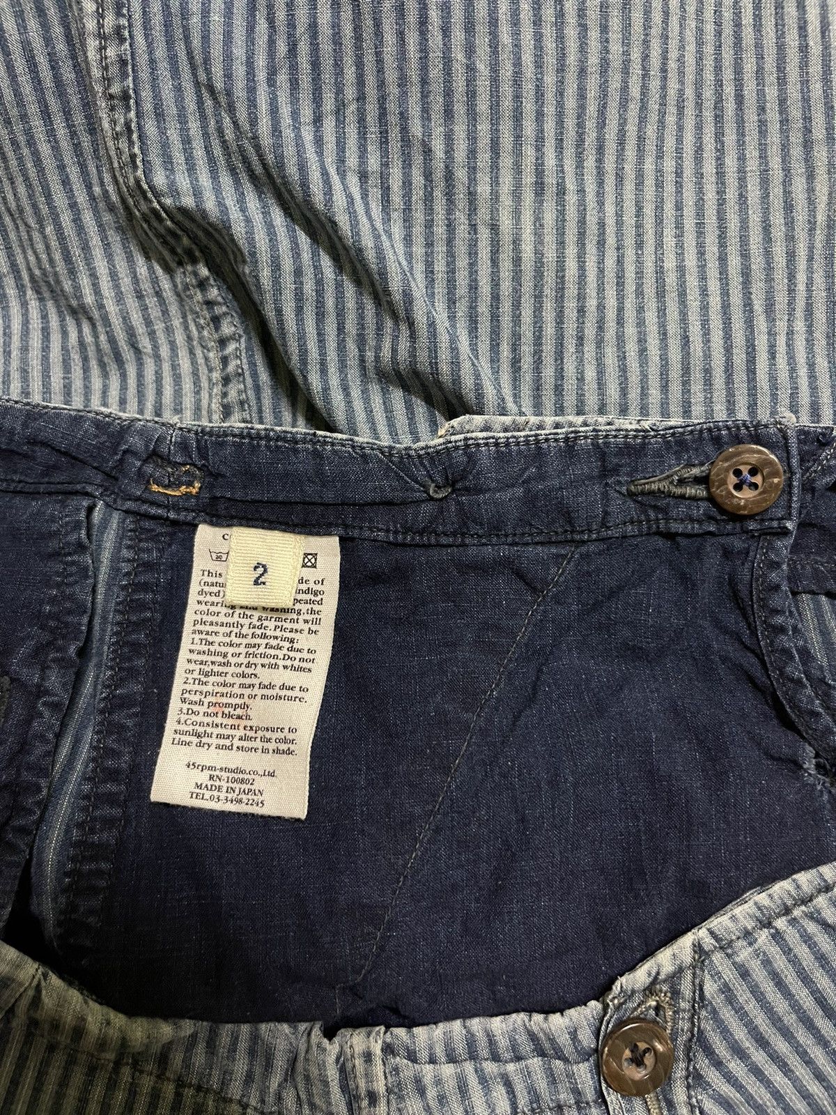 45rpm × Japanese Brand 45RPM Striped Navy Pants Japan Size 30" / US 8 / IT 44 - 15 Thumbnail
