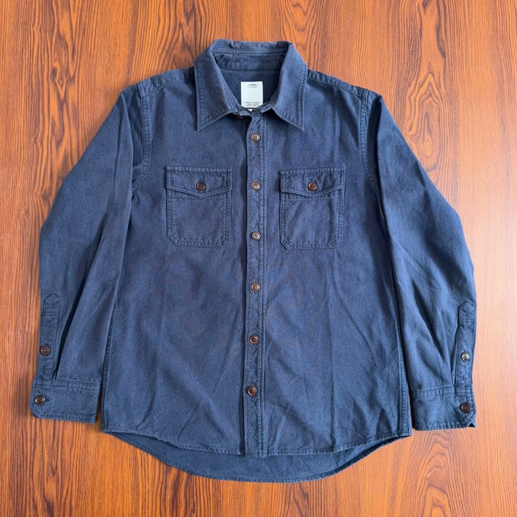 visvim black elk flannel long sleeve shirt