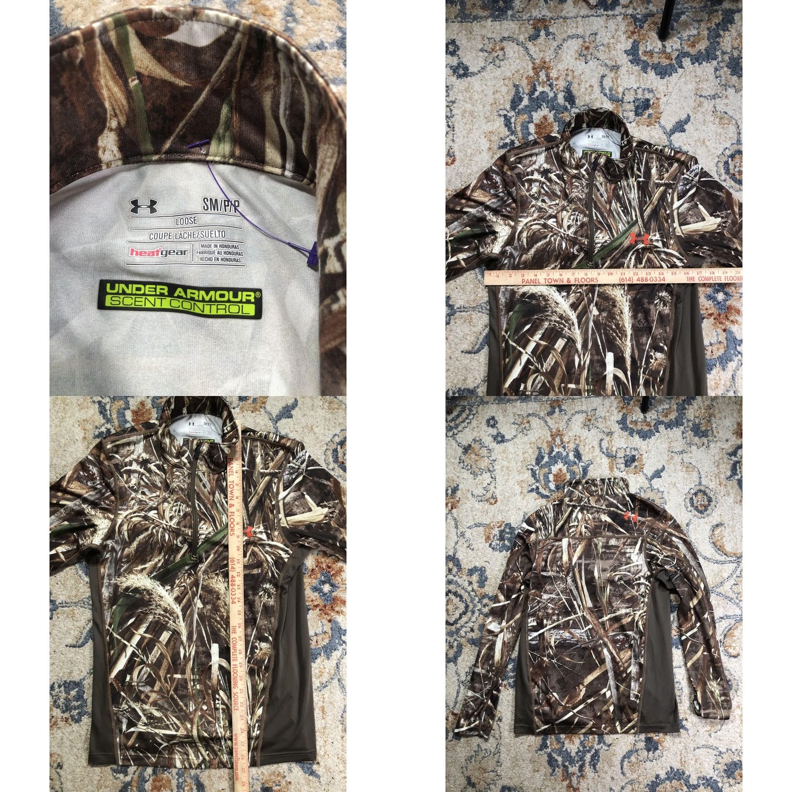 Under Armour Under Armour Shirt Mens Small Camouflage Long Sleeve 1/4 Zip Scent Control Hunting HeatGear Moisture Wicking Size US S / EU 44-46 / 1 - 8 Thumbnail