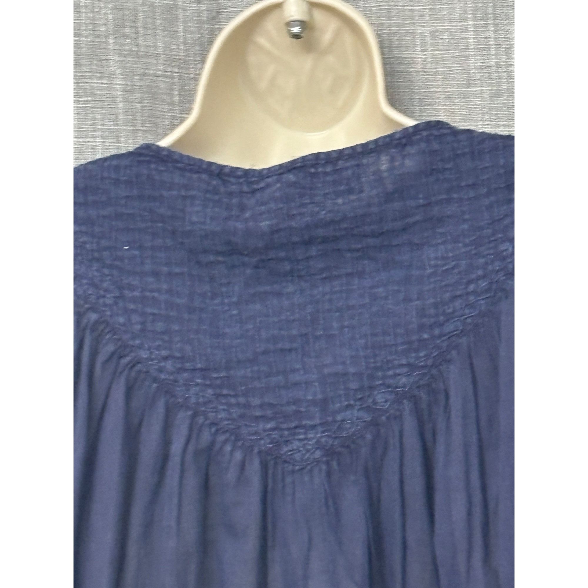 Free People Free People Cool Meadow Woven Cotton Top, Navy, Sz. S Size S / US 4 / IT 40 - 13 Thumbnail