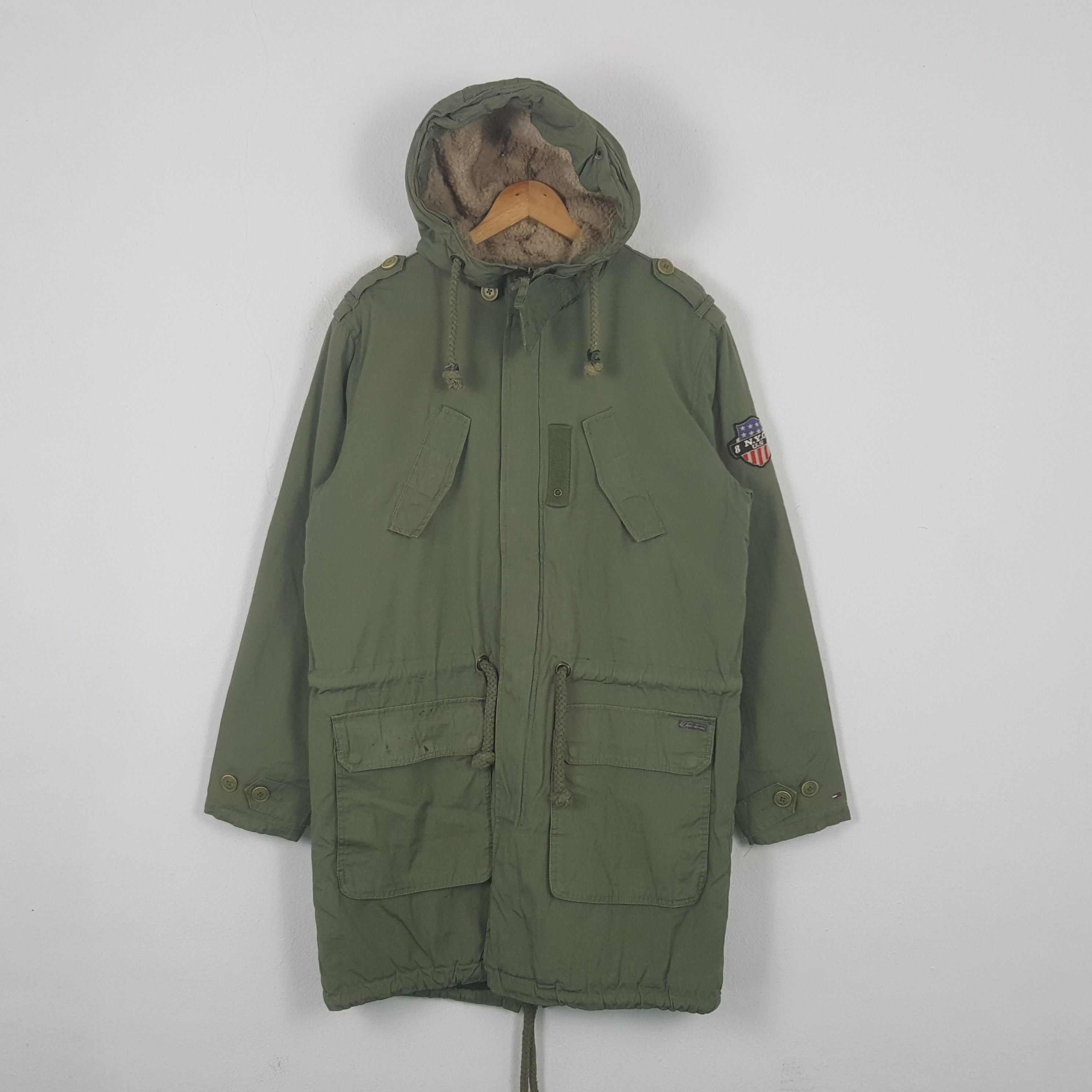 Tommy Hilfiger Vintage Hilfiger Denim NYS US Military Parka Jacket RR21 Size US L / EU 52-54 / 3 - 1 Thumbnail