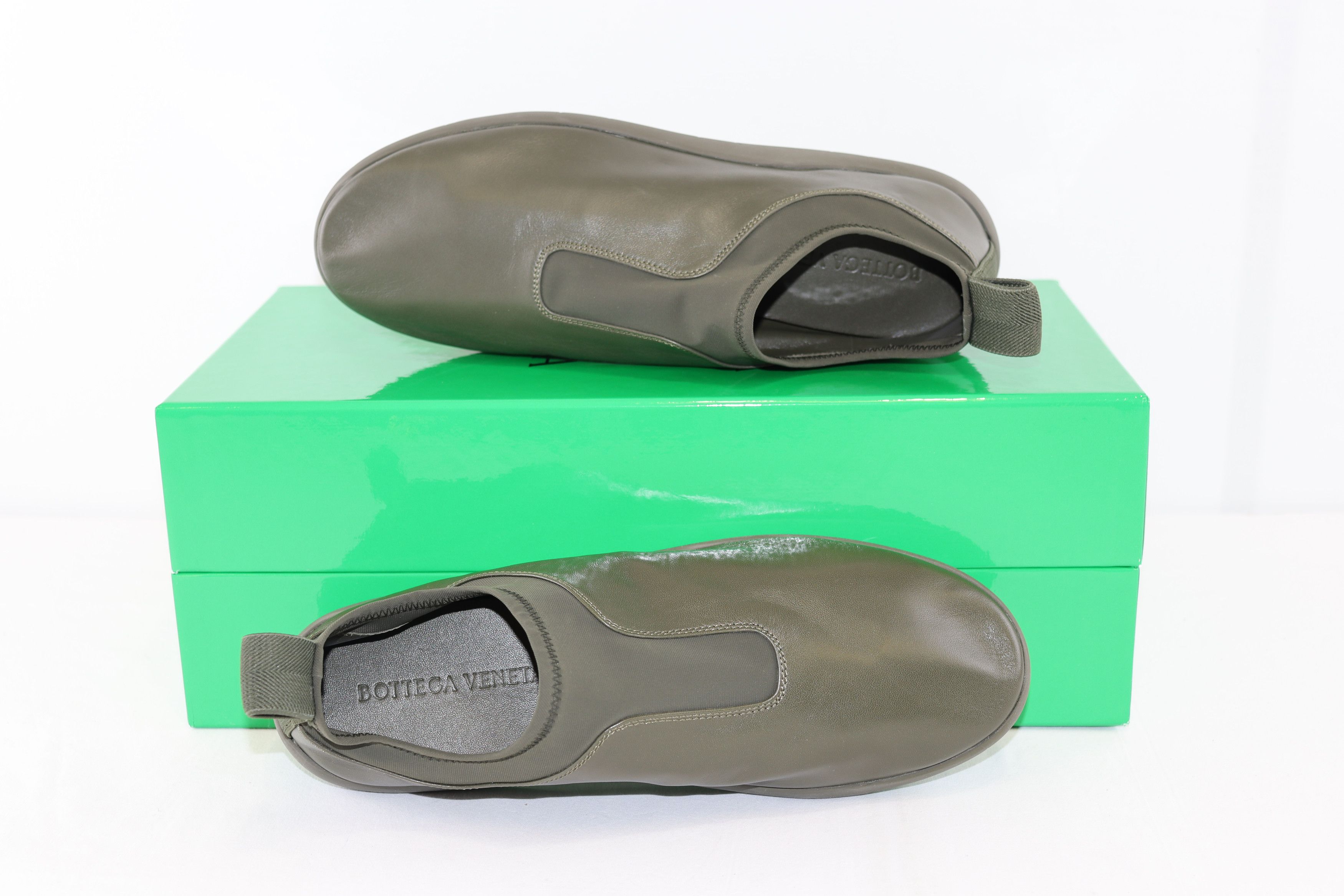Bottega Veneta o1rshd1 Lagoon Nappa/Antares Fabric Sneakers in Seaweed Size US 8 / EU 41 - 13 Thumbnail