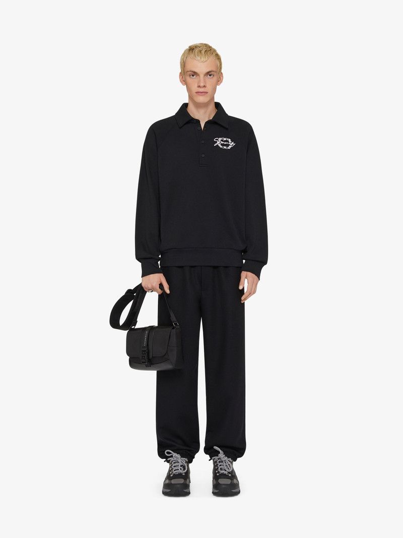 Givenchy o1w1db10326 Polo Buttoned Sweatshirt in Black Size US M / EU 48-50 / 2 - 3 Thumbnail