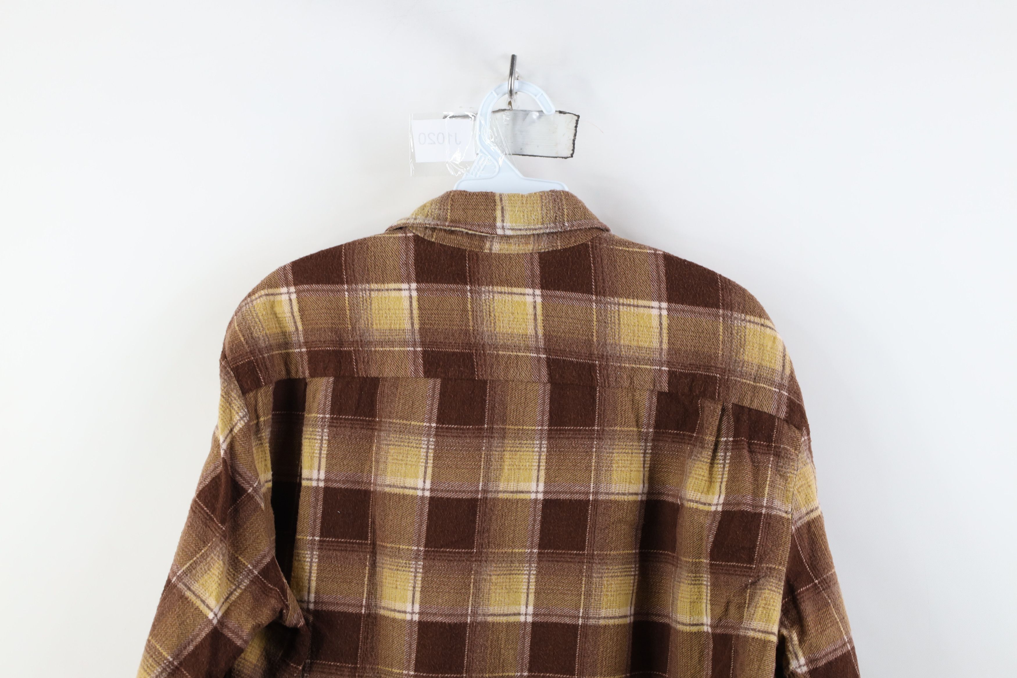 Vintage Vintage 70s Streetwear Flannel Collared Button Shirt Plaid Size US L / EU 52-54 / 3 - 11 Thumbnail