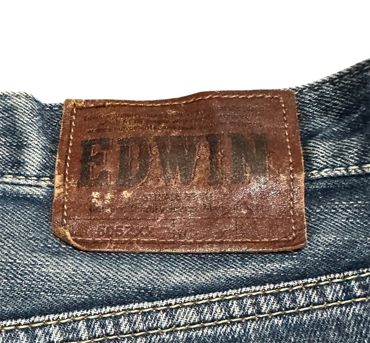 Edwin Vintage 90s Edwin 505 Straight Leg Selvedge Jeans Size US 35 - 9 Thumbnail