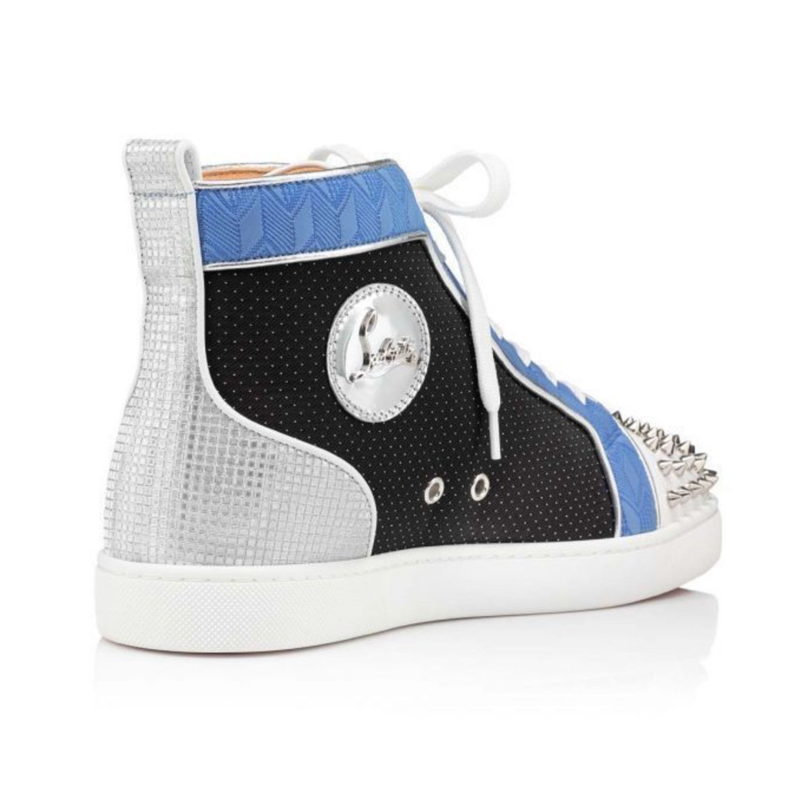 Christian Louboutin Christian Louboutin Lou Spikes Orlato Flat White Blue Size US 8 / EU 41 - 7 Thumbnail