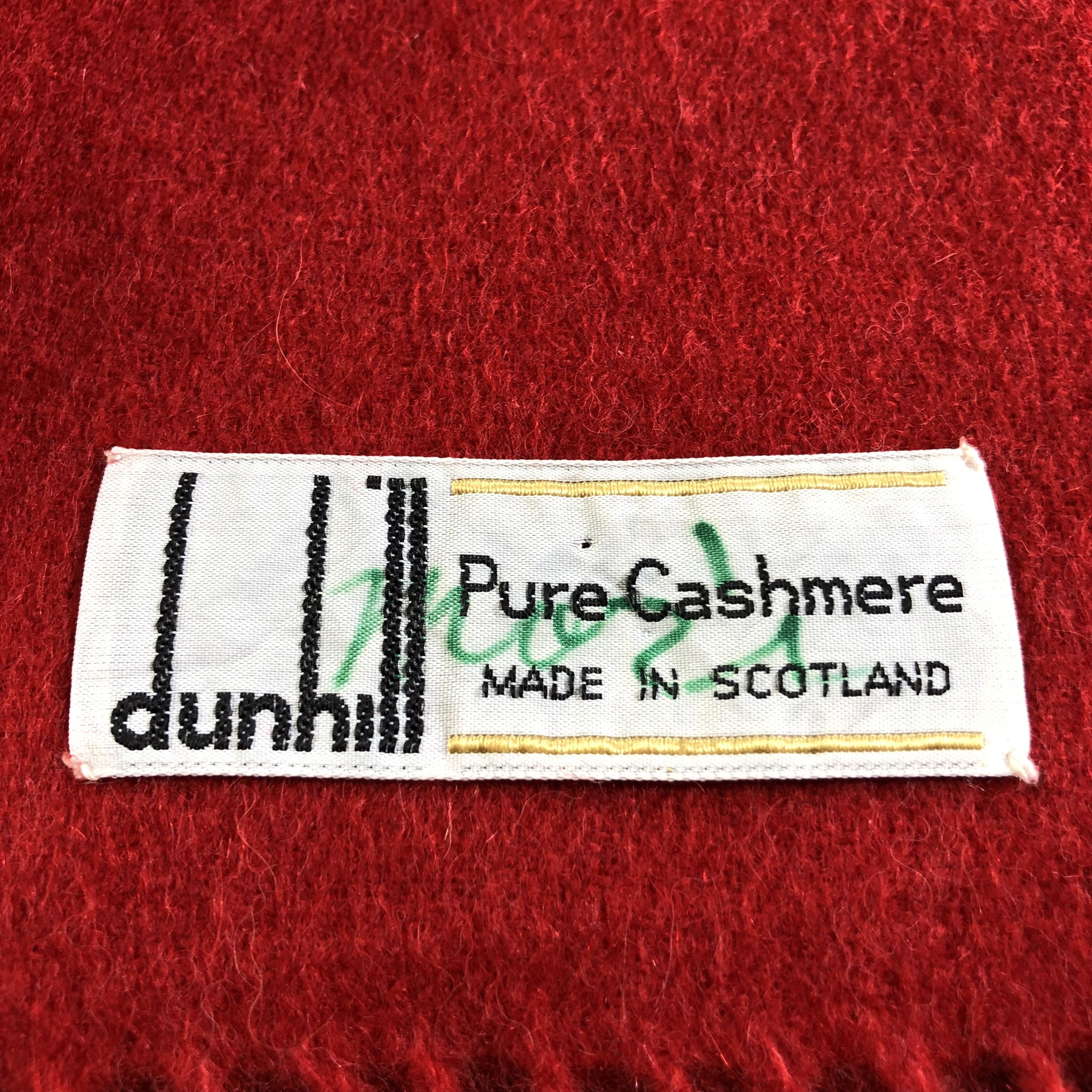 Alfred Dunhill Dunhill Plain Cashmere Scarf Muffler Neckwear V2586 Size ONE SIZE - 4 Thumbnail