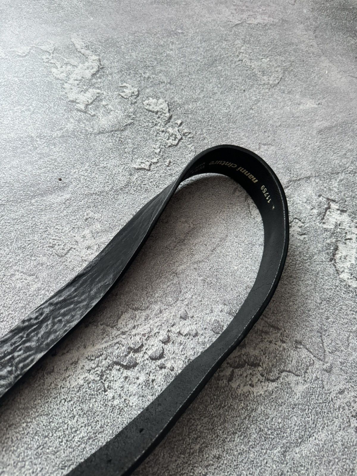 Japanese Brand Nanni Cinture 100cm black leather belt Avantgarde vintage Size ONE SIZE - 4 Thumbnail