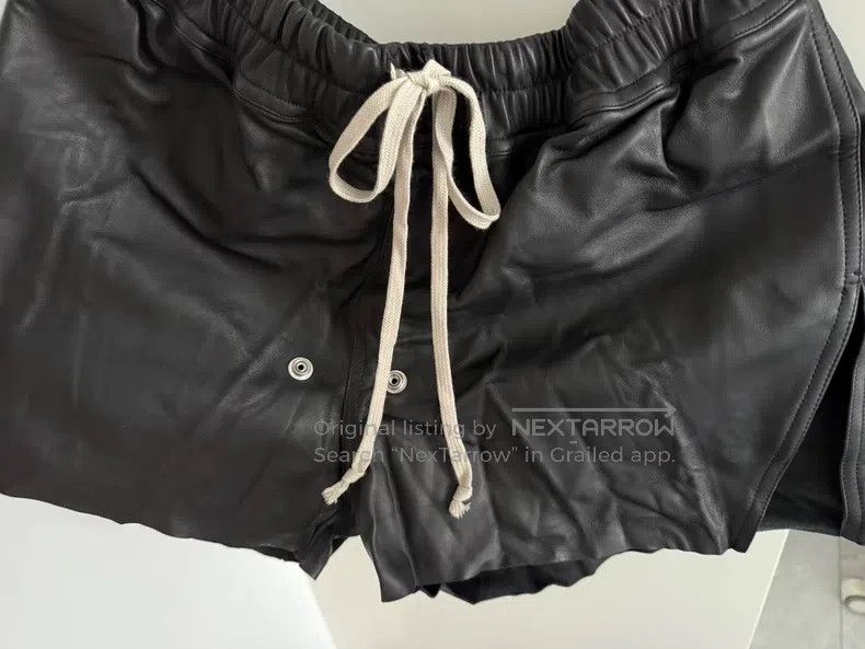 Rick Owens RICK OWENS Leather Shorts Size 41" - 4 Thumbnail