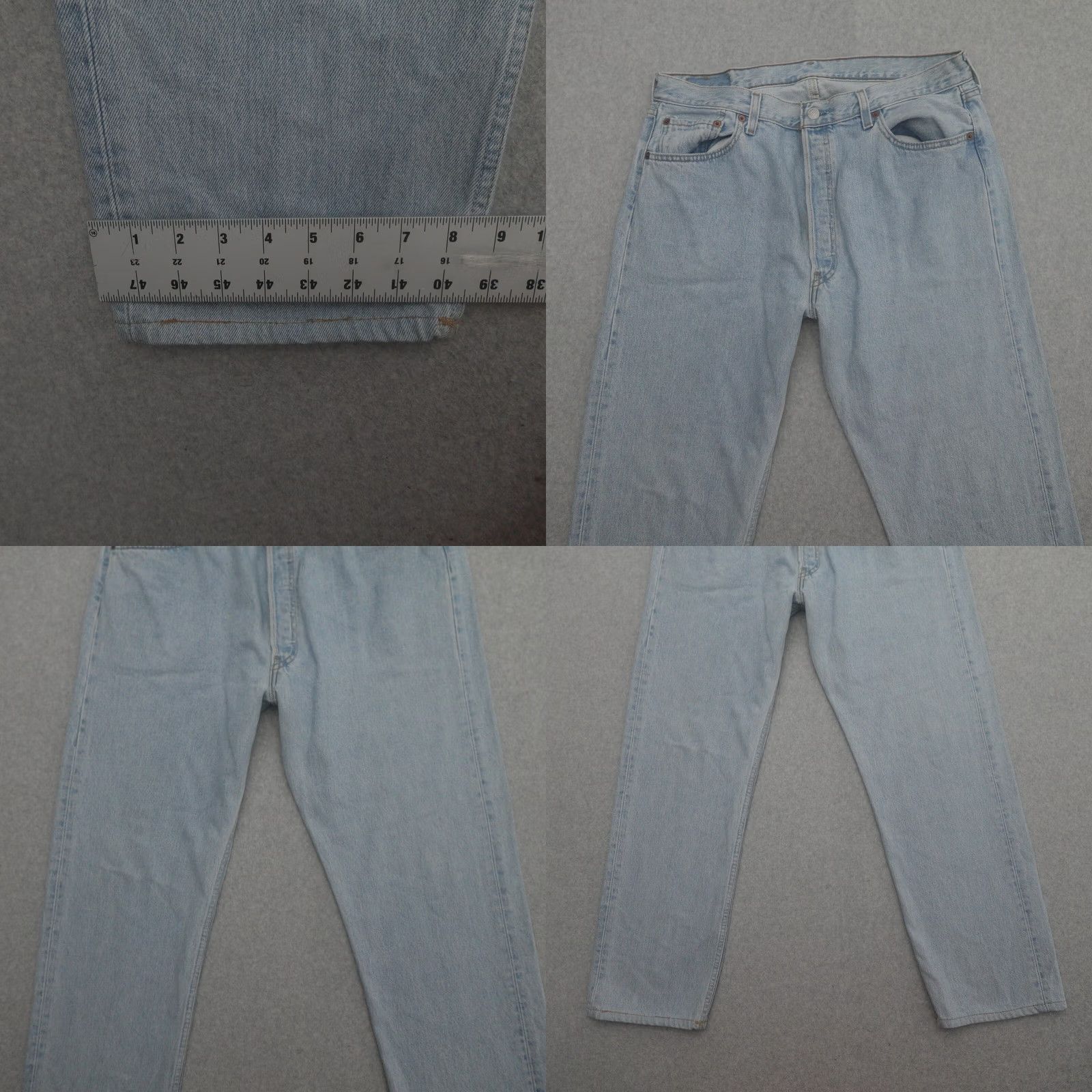 Levi's Vintage Levis 501 Jeans Mens 38 (38X30) Light Blue Denim Button Fly Straight Size US 38 / EU 54 - 9 Thumbnail