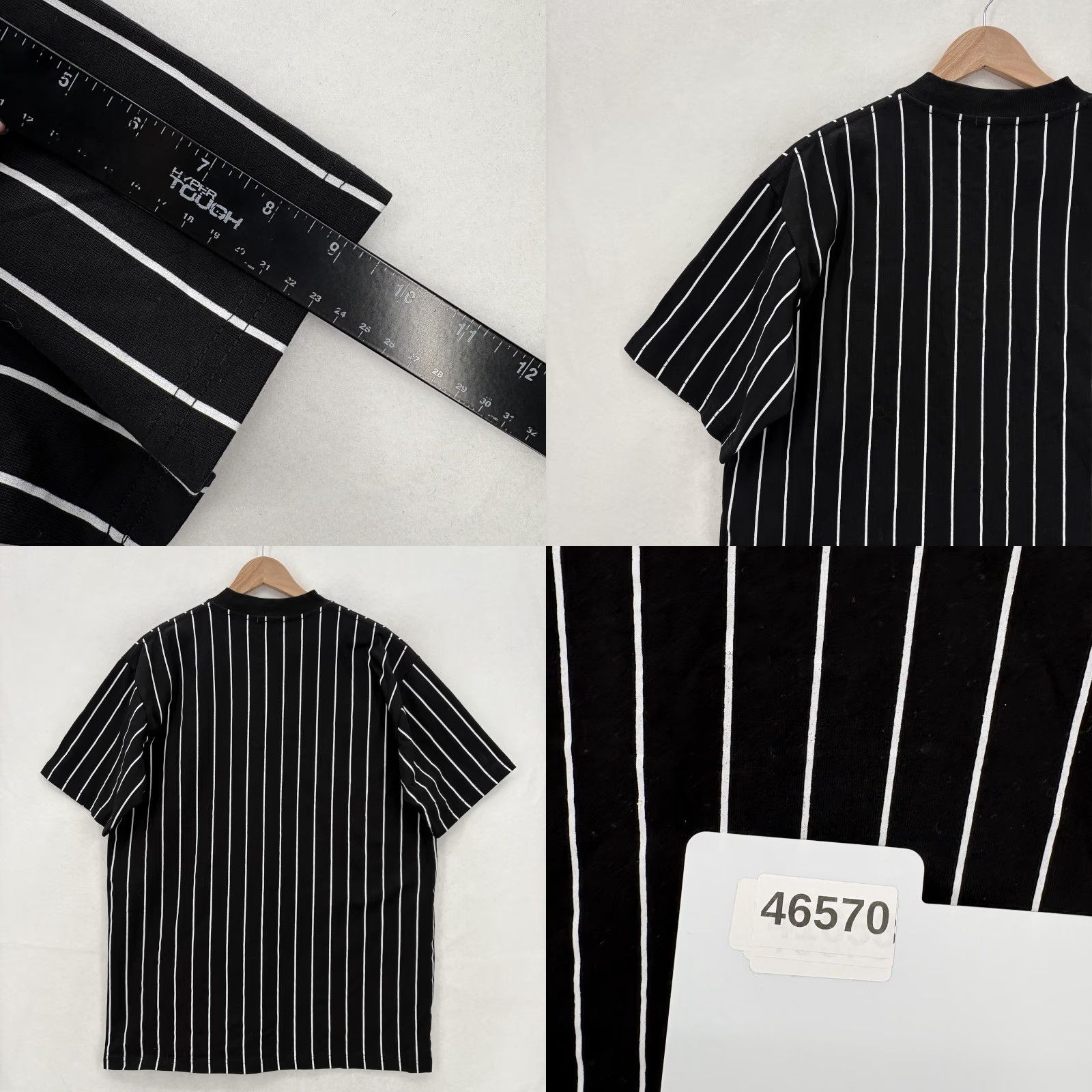 Rhude Rhude Shirt Mens 4XL Black White Pinstripe Crest Logo Cotton Tee Streetwear NWT Size US XXL / EU 58 / 5 - 8 Thumbnail