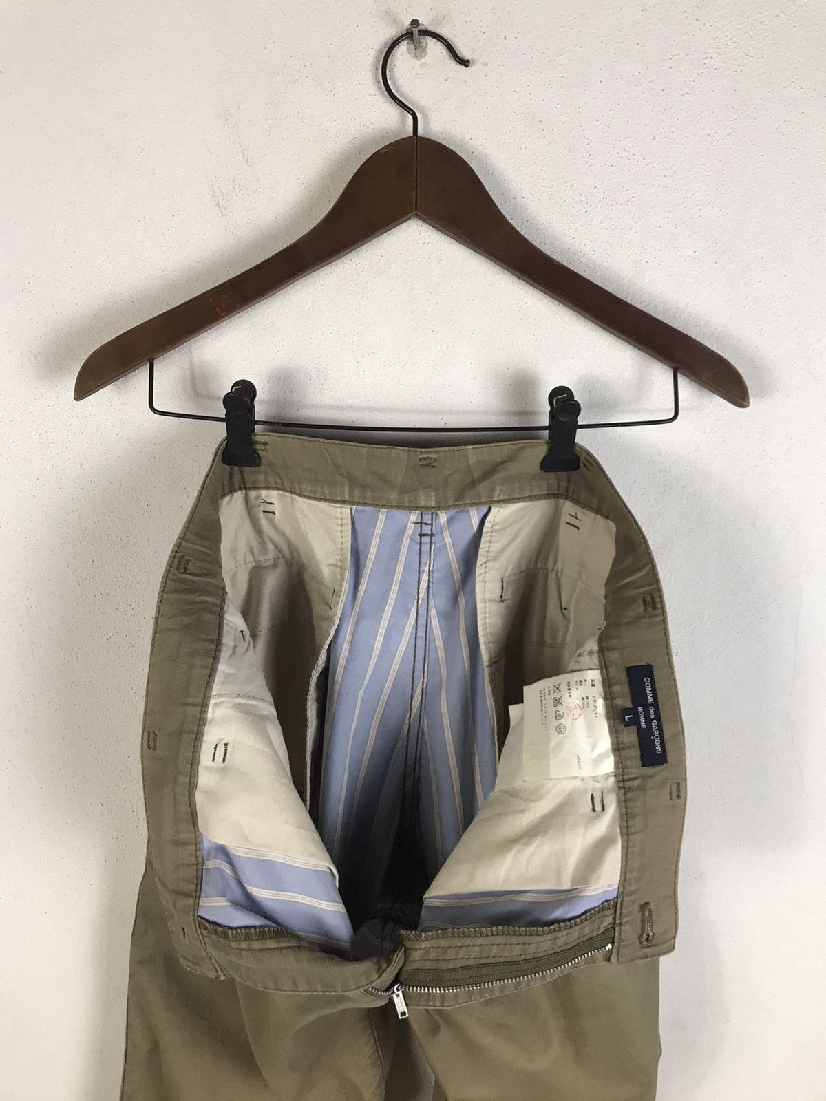 Comme des Garcons Homme AD2005 Comme des Garçons Homme Olive Patina Workwear Trouser Size US 33 - 17 Thumbnail
