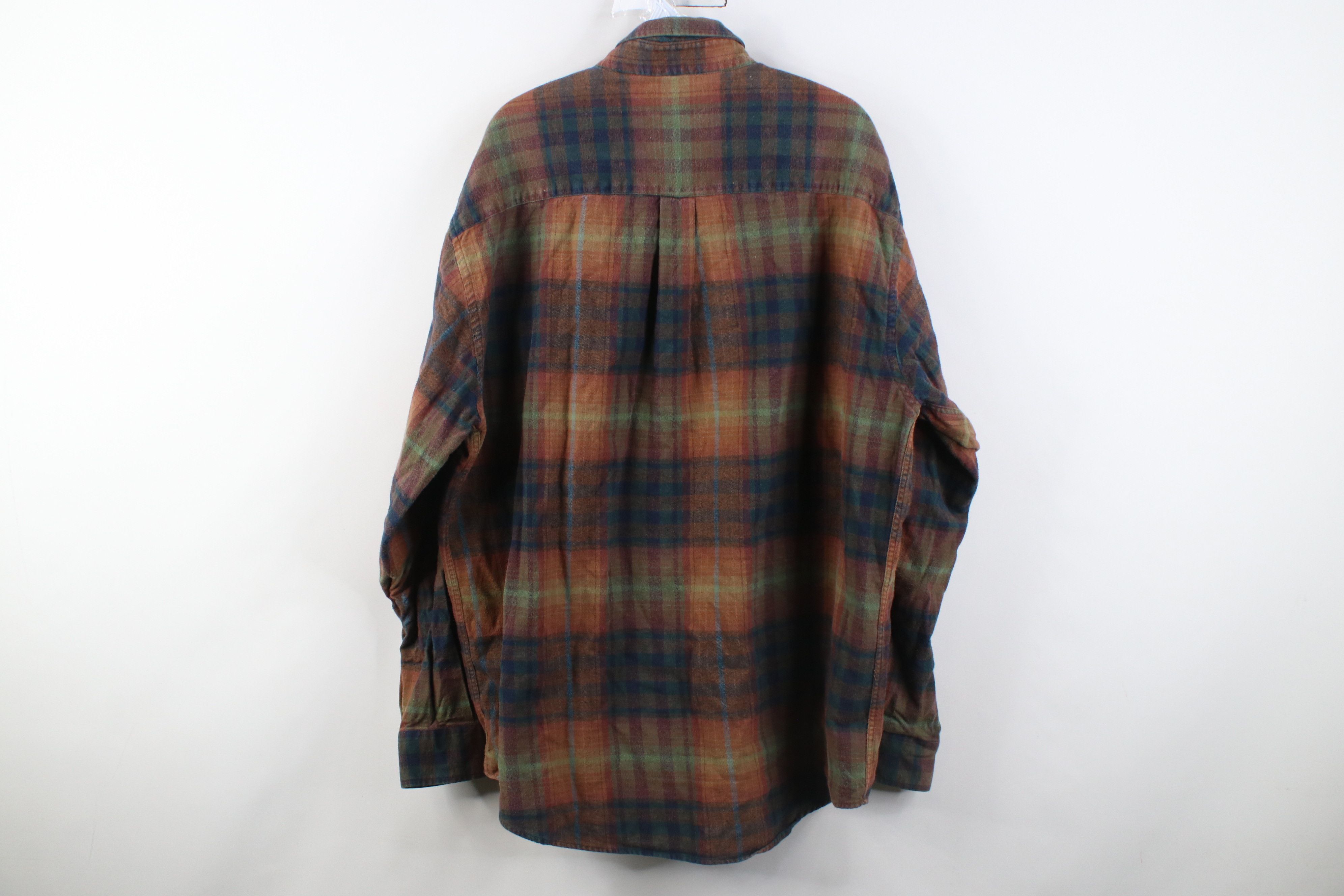 Lands' End Vintage 90s Lands End Flannel Collared Button Down Shirt Size US XL / EU 56 / 4 - 8 Thumbnail