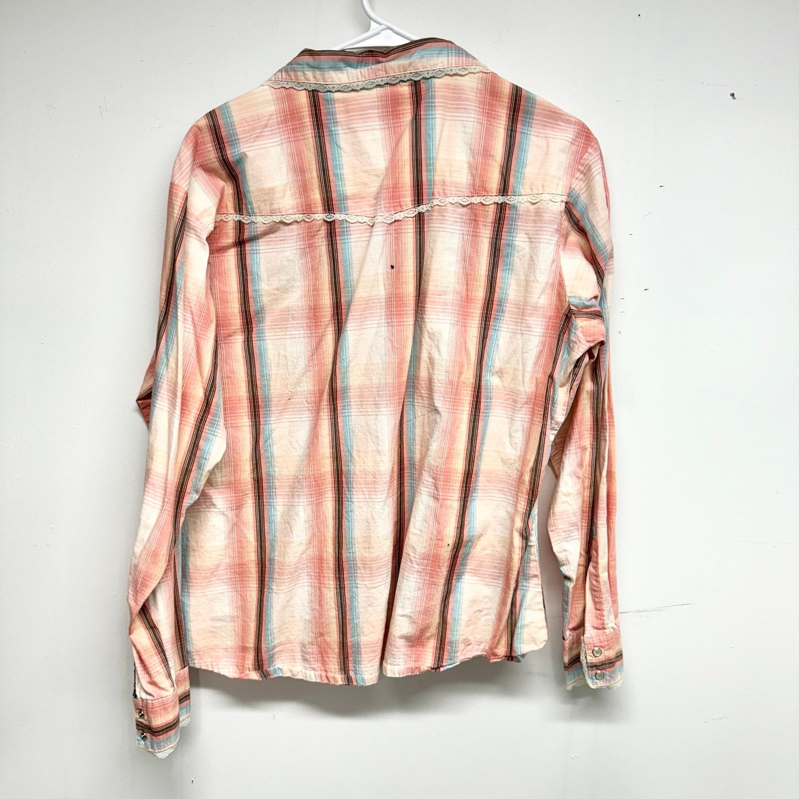Wrangler Wrangler Pearl Snap Button Plaid Collared Western Shirt XL Size XL / US 12-14 / IT 48-50 - 3 Thumbnail