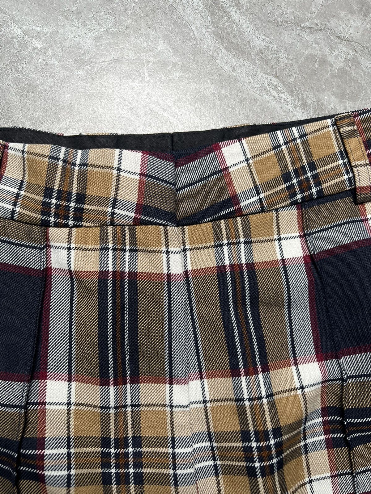 rokh Rohk Plaid Flared Button Hem Pants Size US 29 - 3 Thumbnail