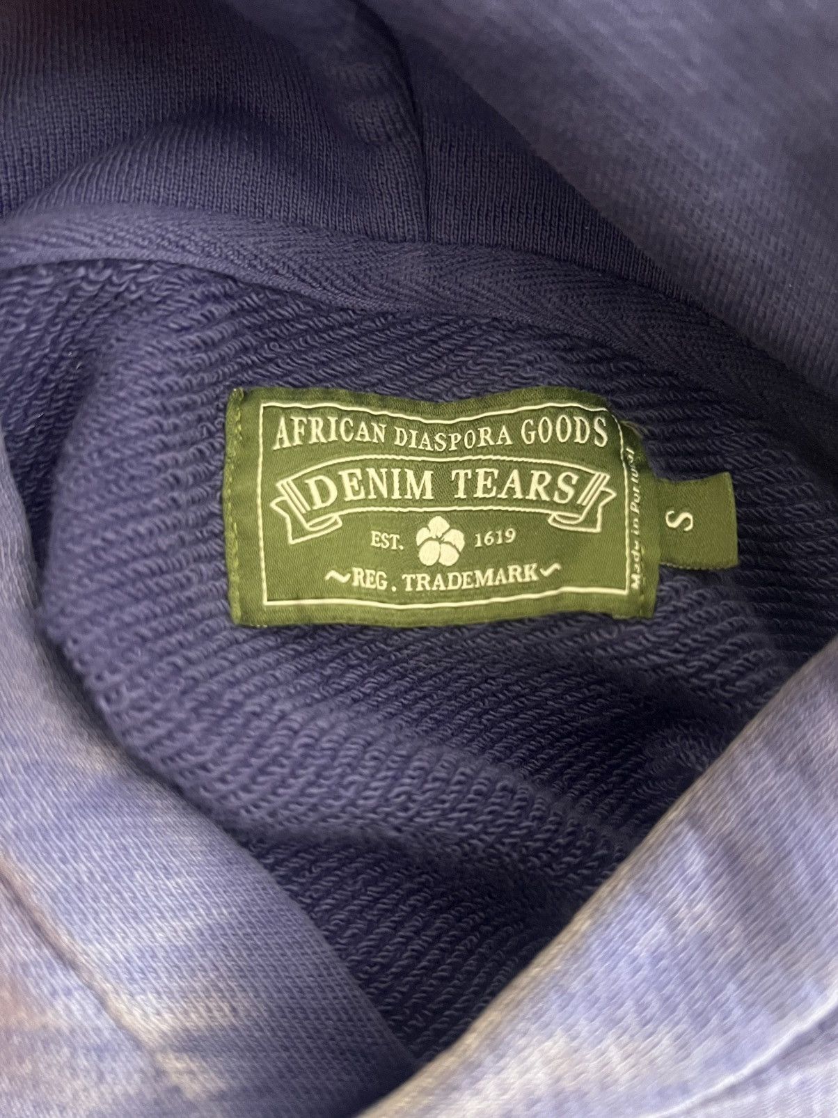 DENIM TEARS Denim Tear Mono Cotten Wreath Hoodie ‘Washed Blue’ Size US S / EU 44-46 / 1 - 9 Thumbnail