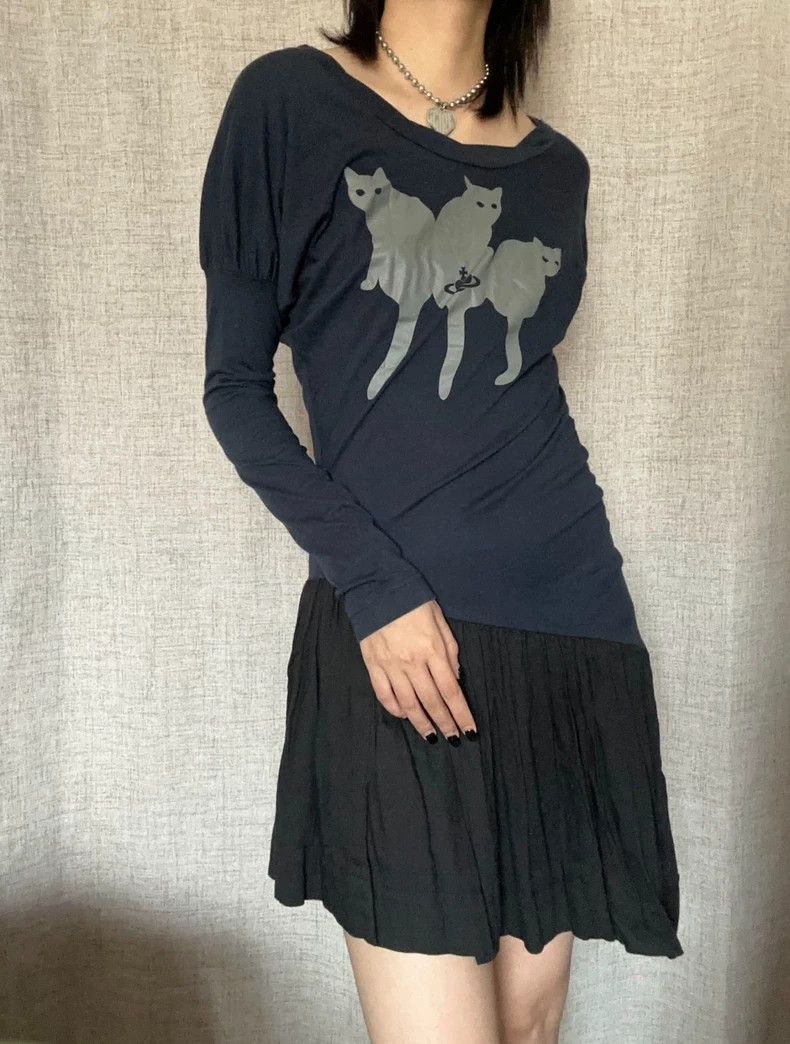 Vivienne Westwood Vivienne Westwood Cat stripes deform irregular pleated des Size S / US 4 / IT 40 - 2 Thumbnail