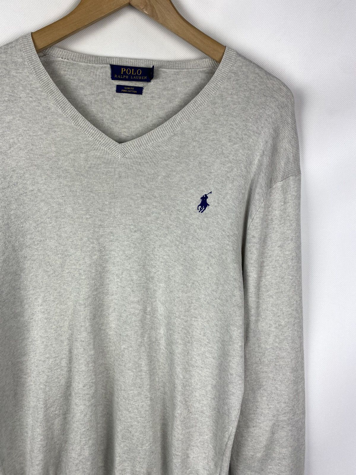 Polo Ralph Lauren Polo Ralph Lauren men’s pima cotton v-neck sweater pullover Size US S / EU 44-46 / 1 - 5 Thumbnail