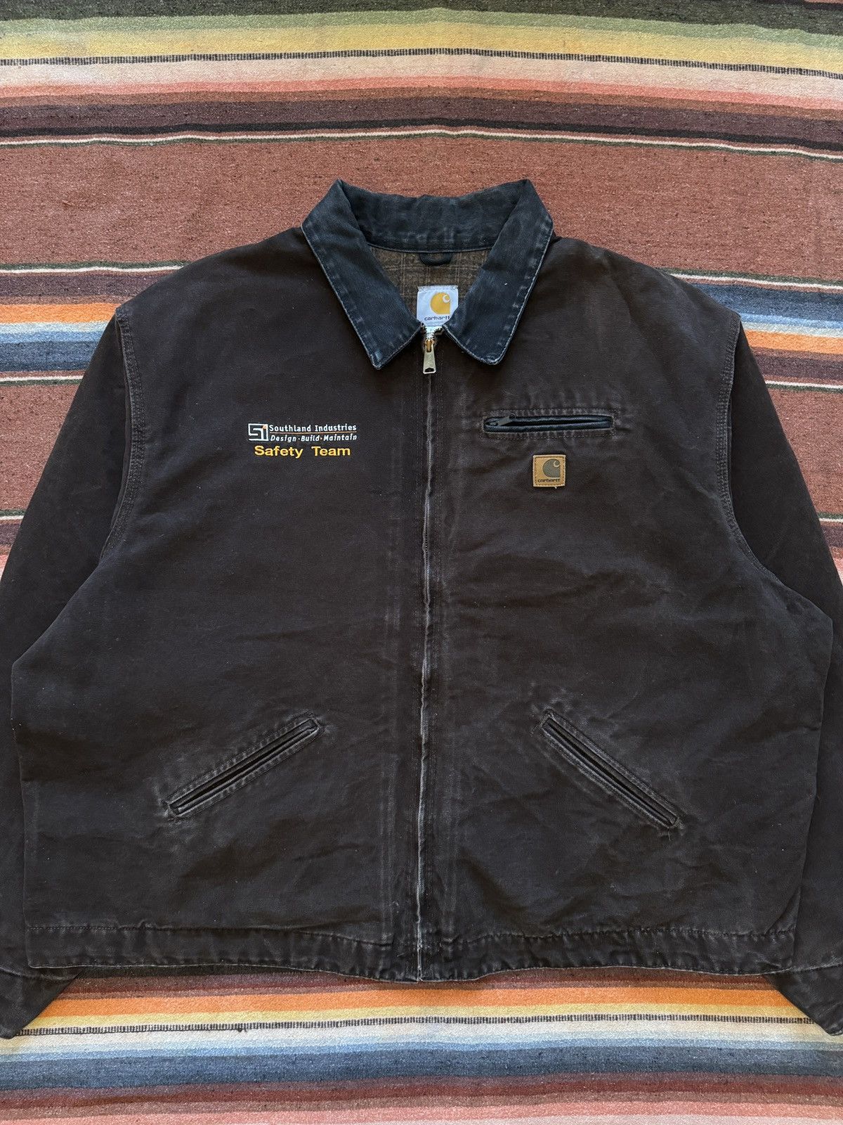 Carhartt × Vintage 2007 J97 Dark Brown Carhartt Detroit Work Jacket Size US XXL / EU 58 / 5 - 2 Thumbnail