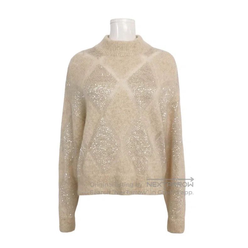 Brunello Cucinelli Brunello Cucinelli Wool and mohair blended sequin decorati Size M / US 6-8 / IT 42-44 - 1 Thumbnail